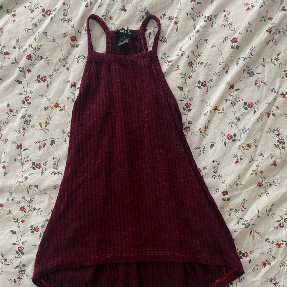 Burgundy Square Neck Cami